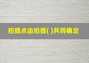 拍摄点由拍摄( )共同确定